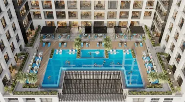 Panoramic waterfront promenade views