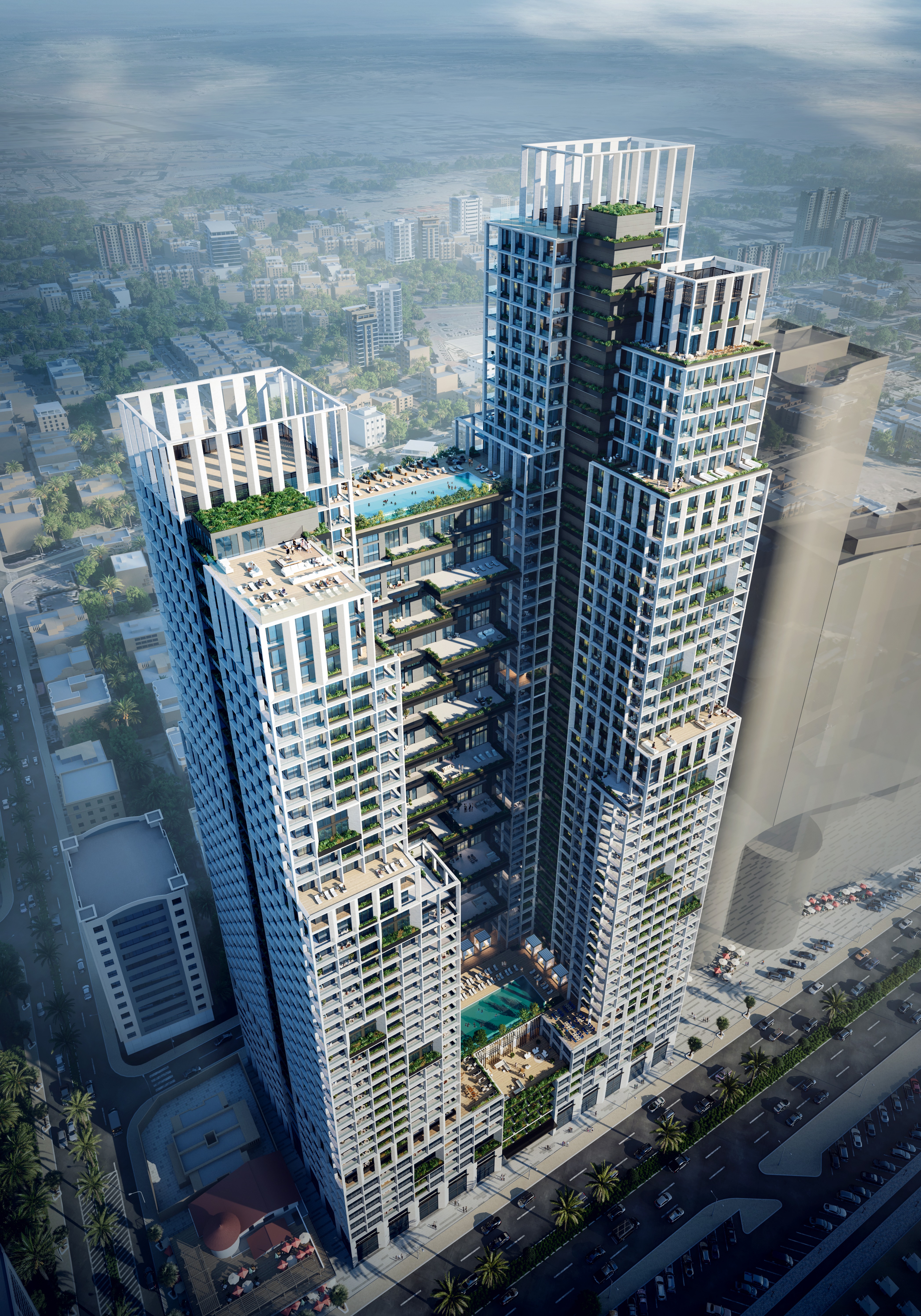 Mawjan's wave-inspired skyline presence